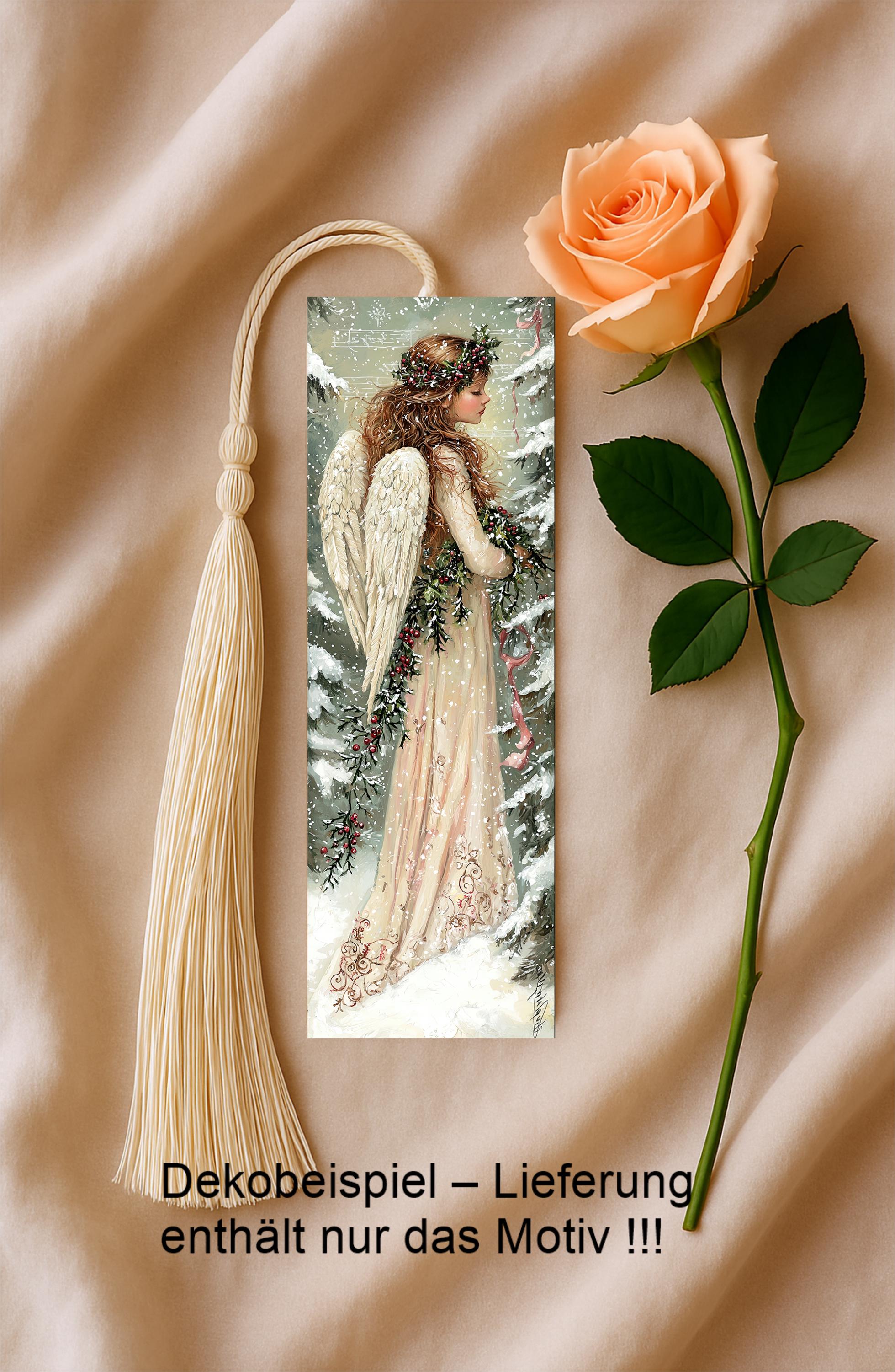 Rice Paper Print or Waterslide Bookmarks Enchanting Christmas Angels ...