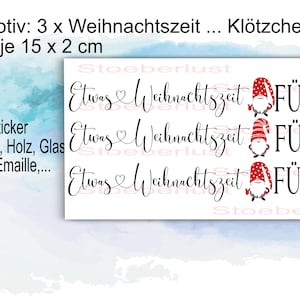 Een beetje kersttijd voor jullie kabouters, wrijfstickerblokken en andere motieven voor rozijnen, hout, emaille of kaarsfolie voor doe-het-zelf