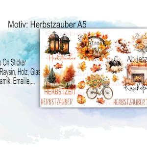 Rub-On Classic Autumn Magic A5 y otros motivos, pegatinas transferibles para vidrio, yeso, Raysin, Keraflott, madera, regalo,