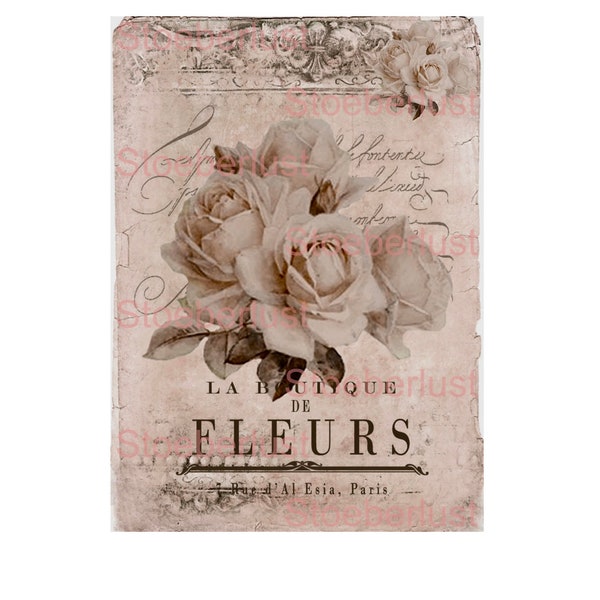 Boutique de fleurs film coulissant à l'eau ou autocollant à frotter imperméable, film de transfert, meubles, papier, différentes tailles et matériaux