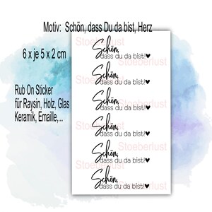 Adesivo da strofinare 6x Bello che tu sia lì 5 x 2 cm o 4 x Bello che tu sia lì 7 x 3 cm 2 caratteri che bello quello / foglio di candela fai da te