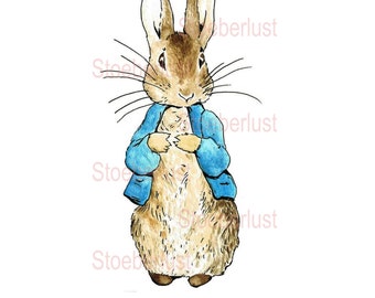 Le lapin Peter Rabbit sur A 4 Beatrix Potter Film de décodage d’eau Film de transfert imperméable Meubles, papier, différentes tailles, matériel