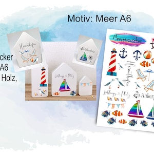 Rub-Ons / Rub-On Sea su A6, adesivi trasferibili per es. vetro, intonaco, Raysin, Keraflott, legno, regalo, altro nel negozio fai da te,