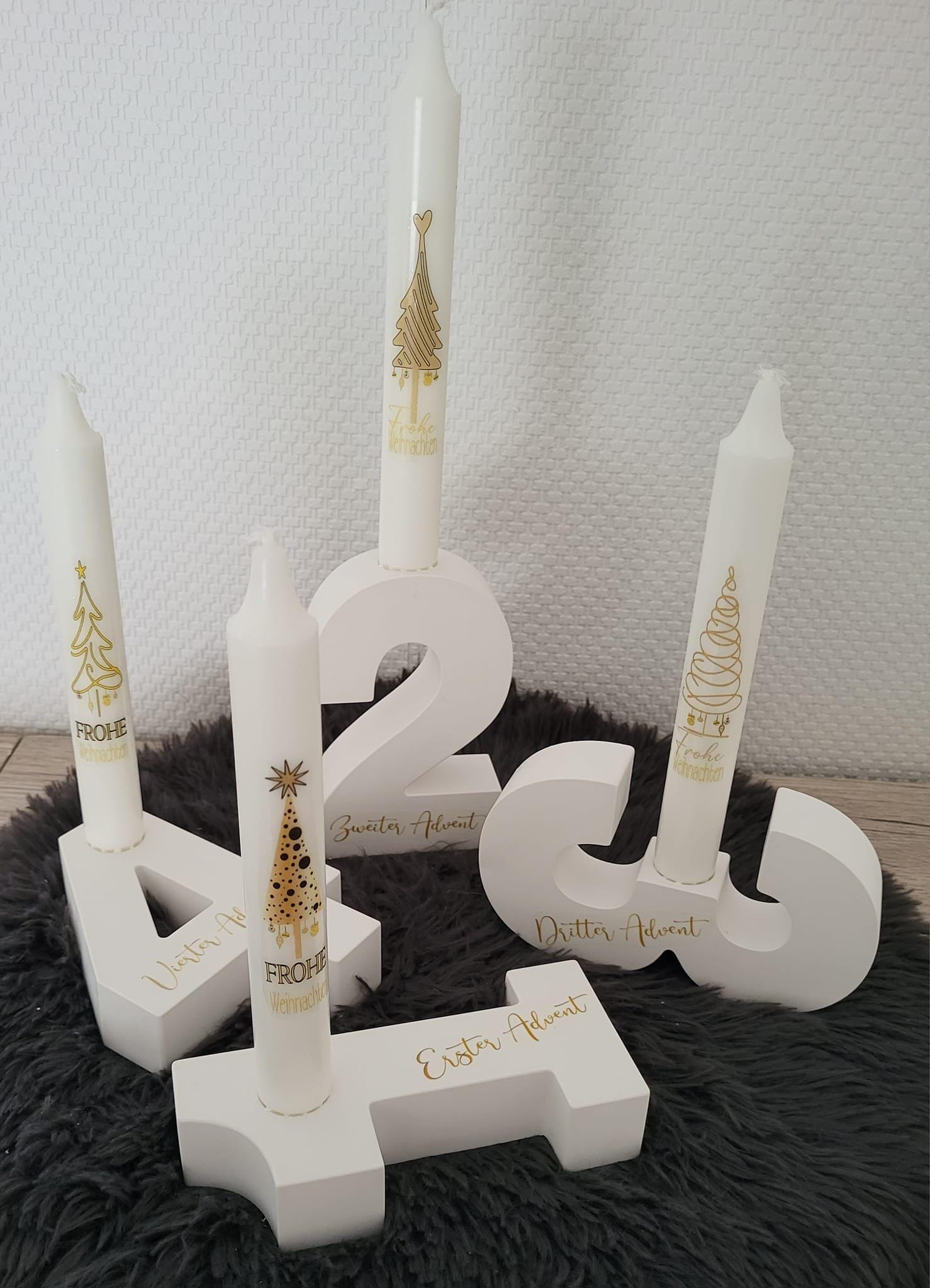Tatuaggi Temporanei A Tema Candela Di Natale - Confezione Da 4