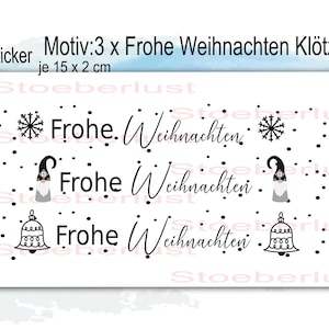 Vrolijk kerstfeest voor blokken Wrijf op stickerblokken en andere motieven voor Raysin, hout, emaille of kaarsfolie voor doe-het-zelf DIY