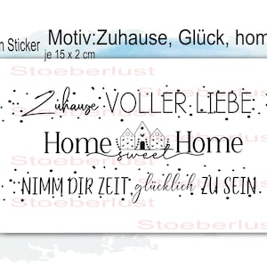 Rub ons für Klötzchen, Zuhause voller Liebe, Home sweet Home, Nimm Dir Zeit, glücklich zu sein und Pusteblumen A6 / Kerzenfolie Klebefolie