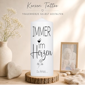 Candle Tattoo for Mourning | Design Your Own Mourning Candle | Memorial Light Sticker "Always in Our Hearts" | DIY Transparent Candle Stickers | 2 Sizes
