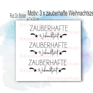 3 x magische kersttijd inclusief wrijfstickers of kaarsfolie inclusief motieven voor Raysin, hout of kaarsfolie voor doe-het-zelf