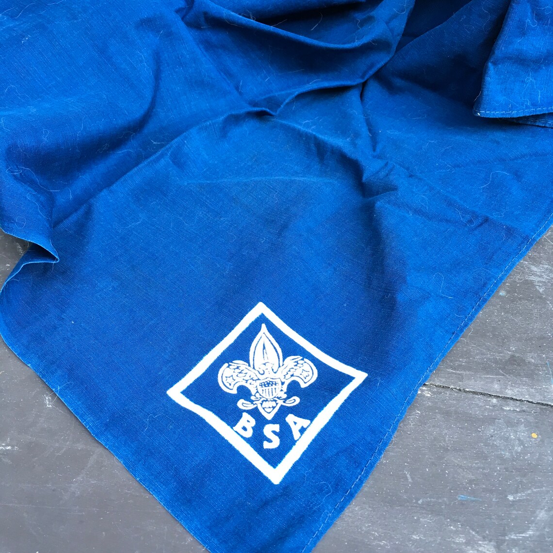 Vintage dark blue Boy Scouts of America scarf neckerchief Etsy