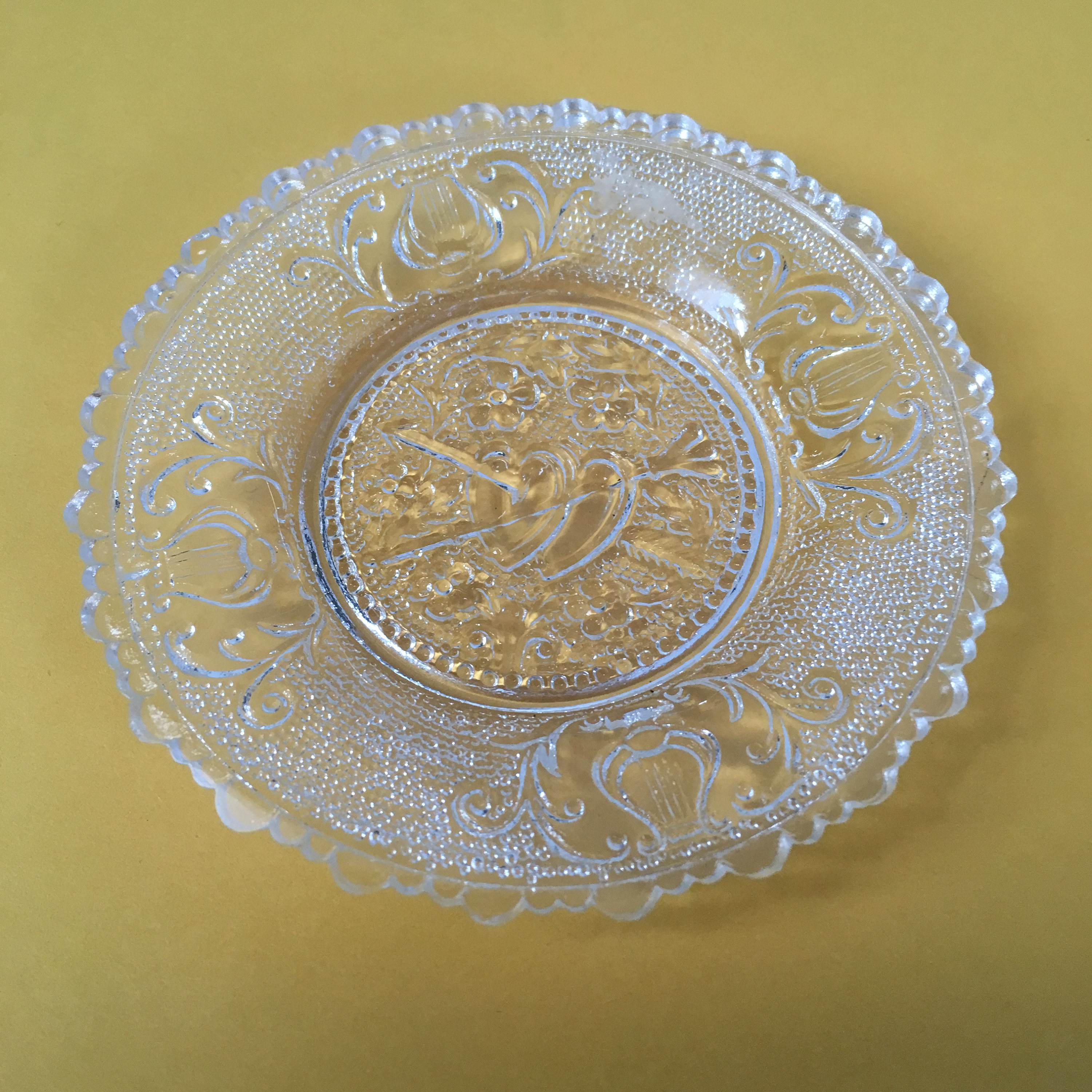 Boston and Sandwich glass valentine cup plate antique New Etsy