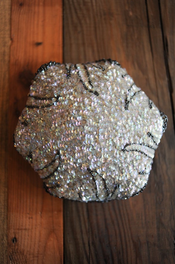 I Magnin Iridescent Sequin Hat - image 2