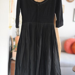 Vintage I Magnin Black Party Dress, 1950s/1960s, Medium image 3