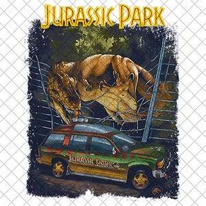 Jurassic Park T-Rex Break Png, Jurassic Park Dinosaur Png, Jurassic World Png, Disneyland Trip Family Png