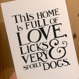 Emma Bridgewater inspirierter Fächerdruck Black Toast Hundeliebhaber &#39;Hunde&#39;