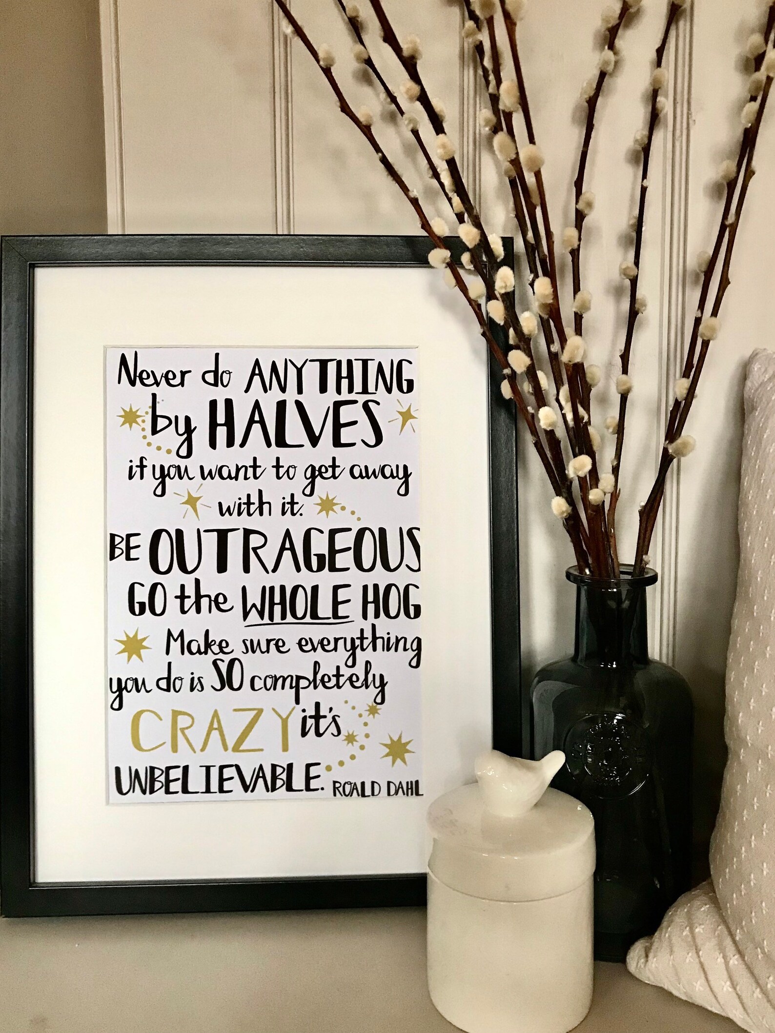 matilda roald dahl art quote print digital download etsy