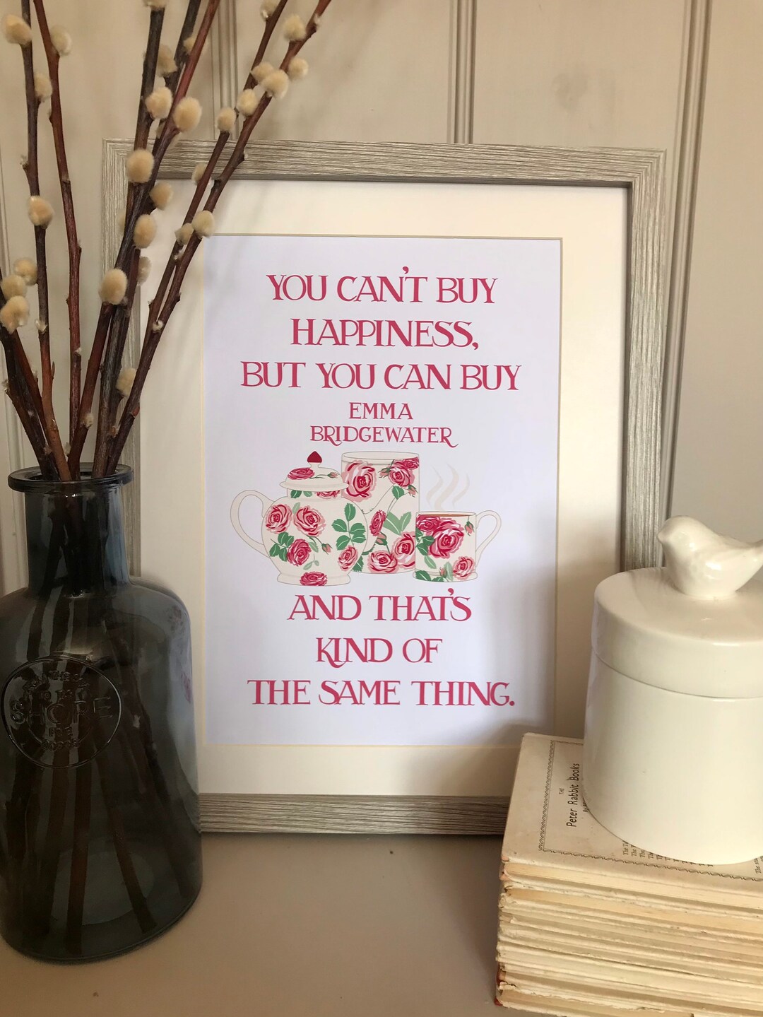 Emma Bridgewater Inspired You Can't Buy Happiness Pink Etsy