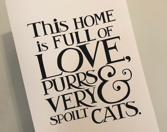 Emma Bridgewater Inspired Fan Print Black Toast Cats Lover