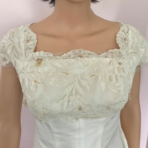 Vintage 50s Ivory HANDMADE WEDDING GOWN Dress