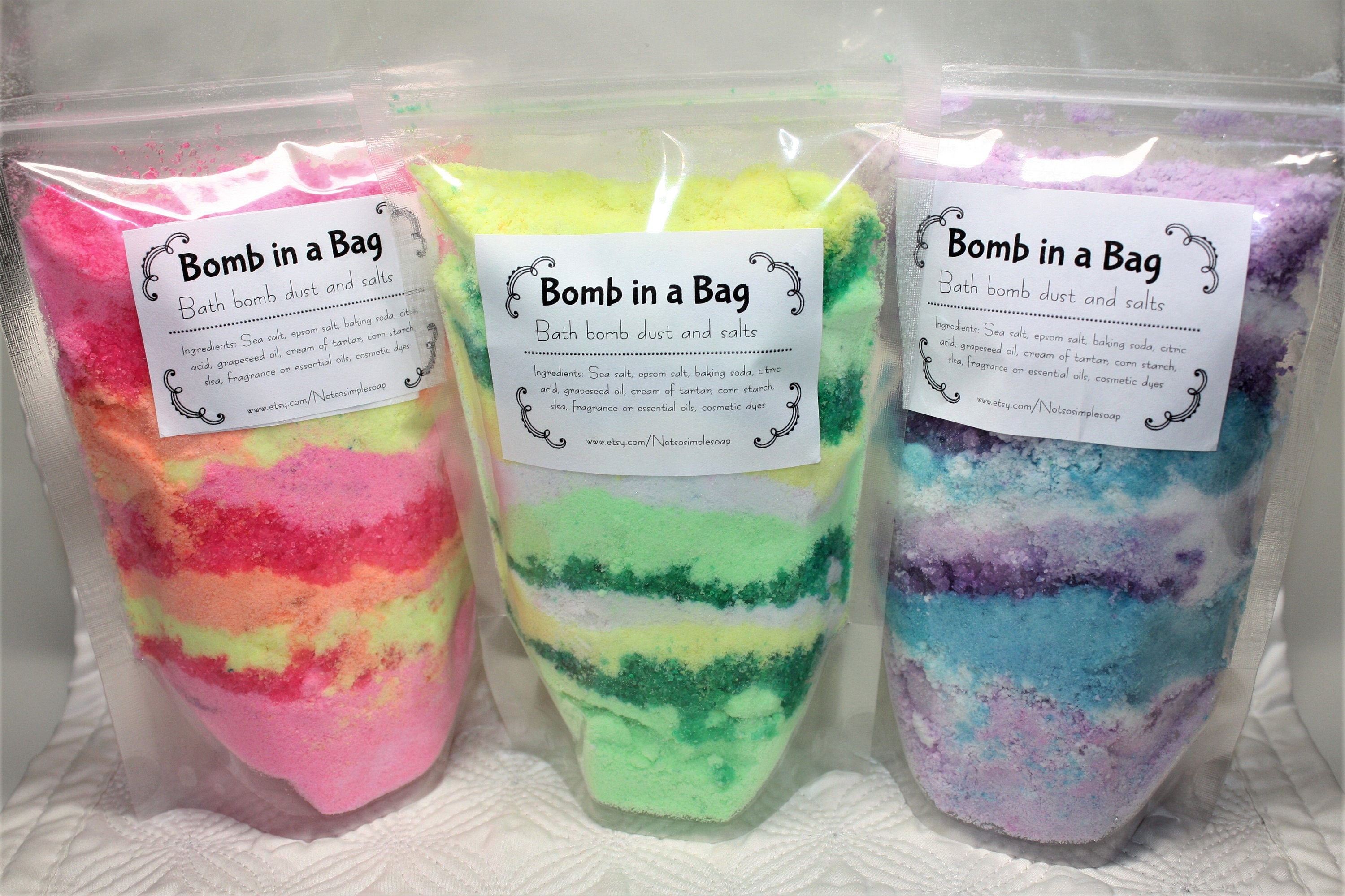 Bath Bomb in a Bag Etsy