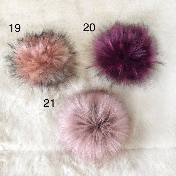 Pompons en fausse fourrure, Pompons végétaliens, Pompons cruelty free, Fausse fourrure, Pompons, Pompon tricot, Bonnet à pompon en fausse fourrure, Pompon en fausse fourrure pour chapeau