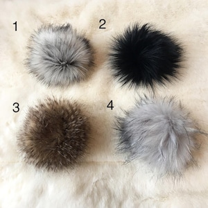 Faux Fur Pompoms, Vegan Pompoms, Cruelty Free Pompoms, Faux Fur, Pompoms, Knitwear Pompom, Faux Fur pompom Hat, Faux Fur Pom Pom for hat