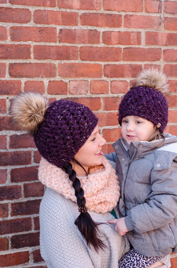 Mommy and Me Beanie Set Mommy and Me Beanie Set, Women and Toddler Hats Mama Mini  main image 3