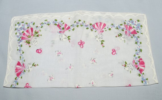 Vintage Handkerchief - 1950s, Child's Handkerchie… - image 3