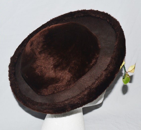 Vintage Hat - G. Howard Hodge, 1950s, Dark Brown … - image 3