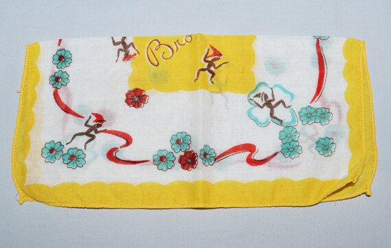 Vintage Handkerchief - 1940s or 50s, Brownie Hand… - image 6