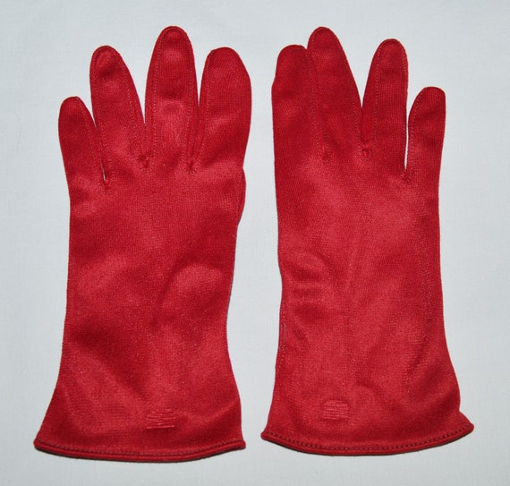 Vintage Gloves - 1960s, Hansen, Cranberry or Dark… - image 3