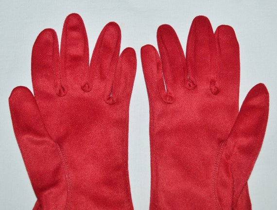 Vintage Gloves - 1960s, Hansen, Cranberry or Dark… - image 5