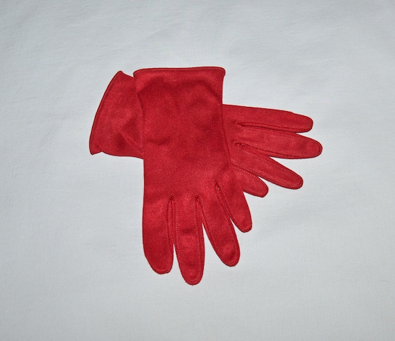 Vintage Gloves - 1960s, Hansen, Cranberry or Dark… - image 1