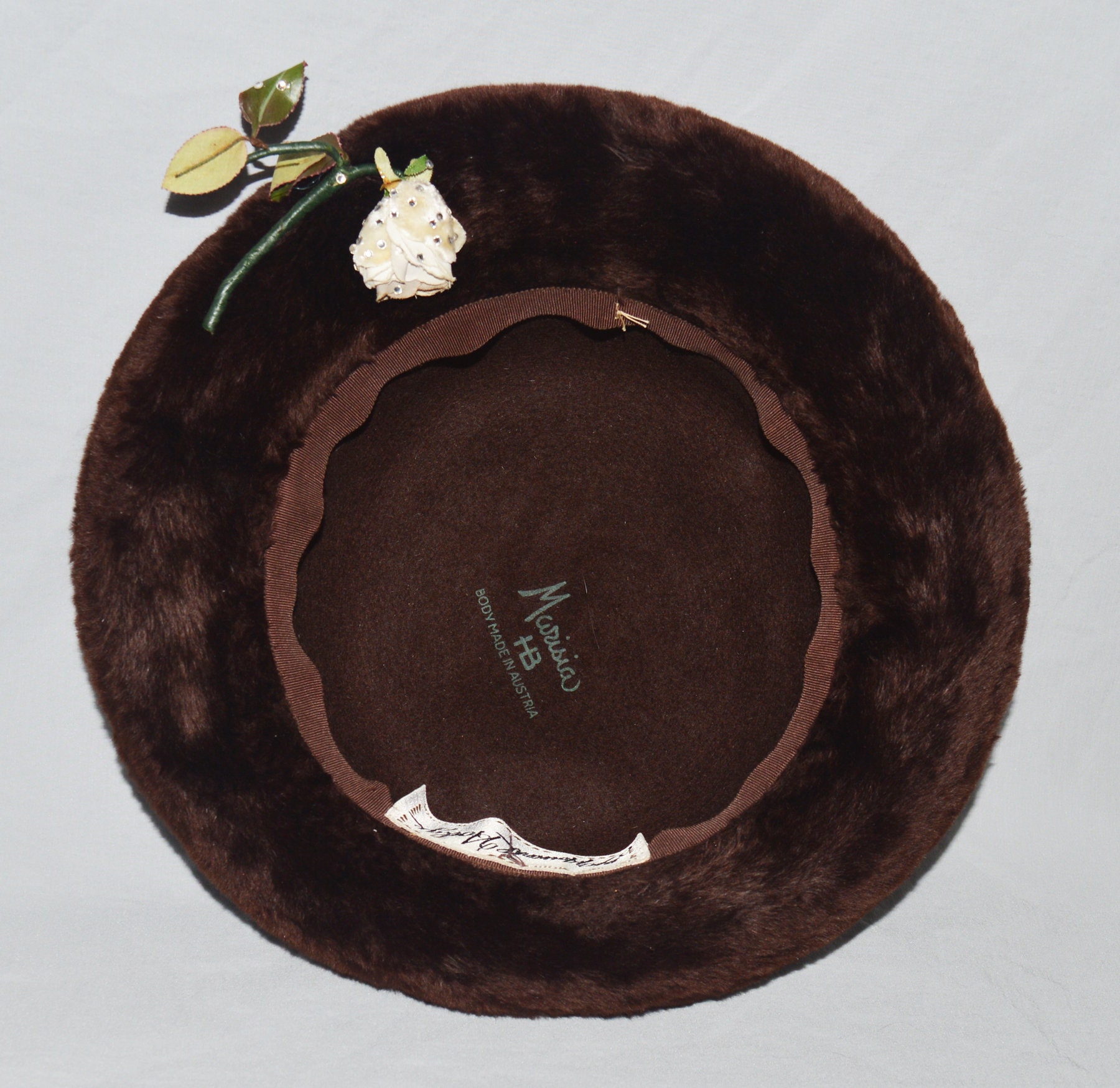 Rare Vintage Mink Fur Hat By  G. Howard Hodge Jr   ,collectible Mid Cent 1950\' 1950s G Howard Hodge Gray Hat | Mid-Cen Architectural Design main image 3