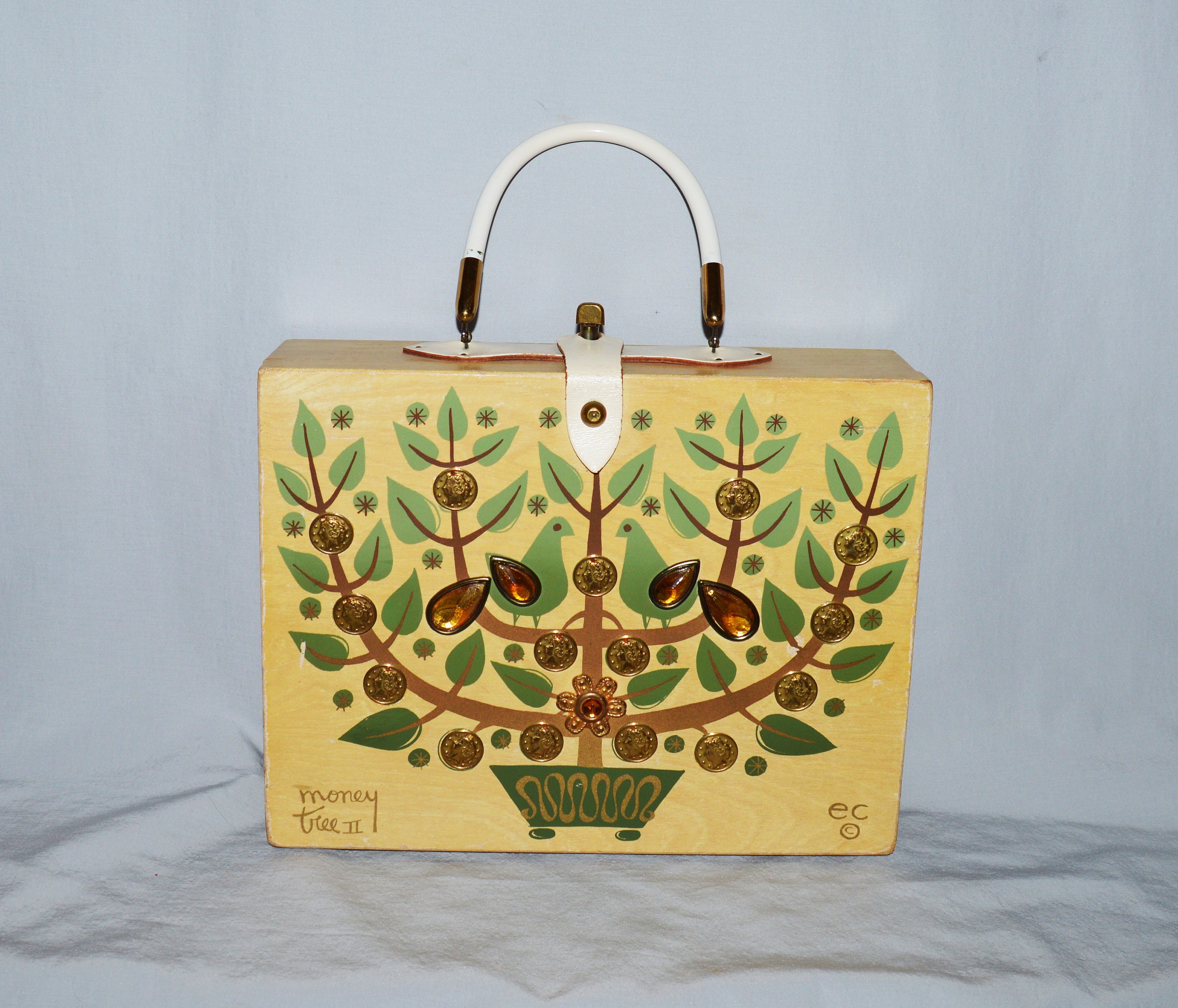 ♕エニッドコリンズ✴︎1960‘s◆Enid Collins✴︎Box bag◆✴︎ ☆Vintage 1960's Enid Collins Cats Box Bag