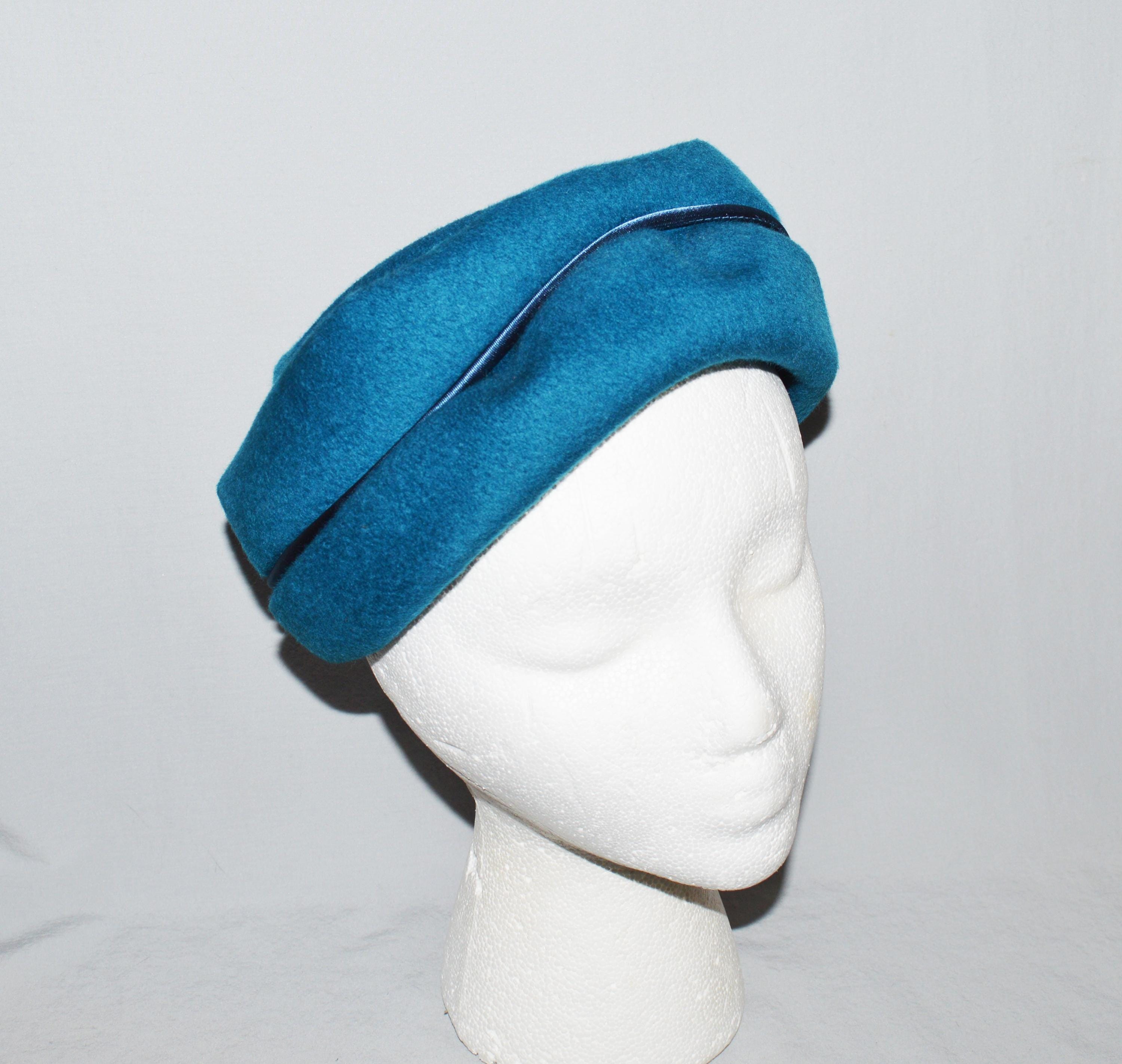 Vintage Teal Hat 60s - Etsy display picture 3