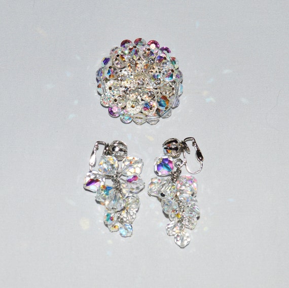 人気特価をすべて Vintage Brooch Borealis Aurora and Clear - Earrings & その他