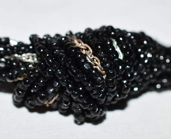 Vintage Jonne Necklace and Earrings Set- Black Be… - image 4