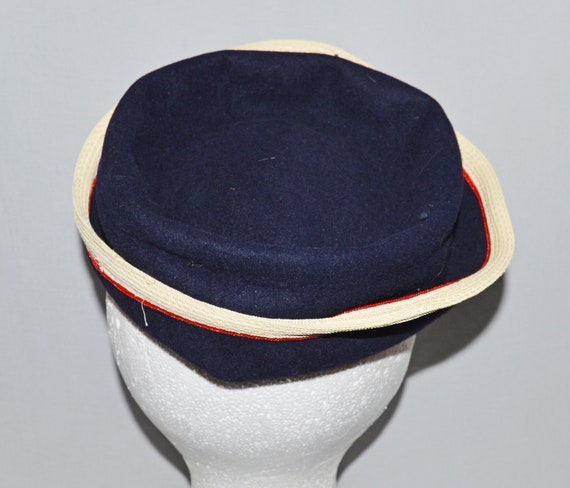 Vintage Hat - Sailor-Style Hat, 1940s or 1950s, D… - image 4