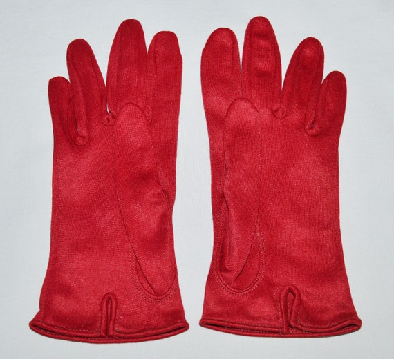 Vintage Gloves - 1960s, Hansen, Cranberry or Dark… - image 4