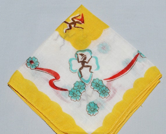 Vintage Handkerchief - 1940s or 50s, Brownie Hand… - image 2