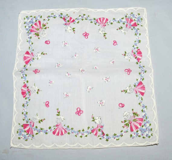 Vintage Handkerchief - 1950s, Child's Handkerchie… - image 2