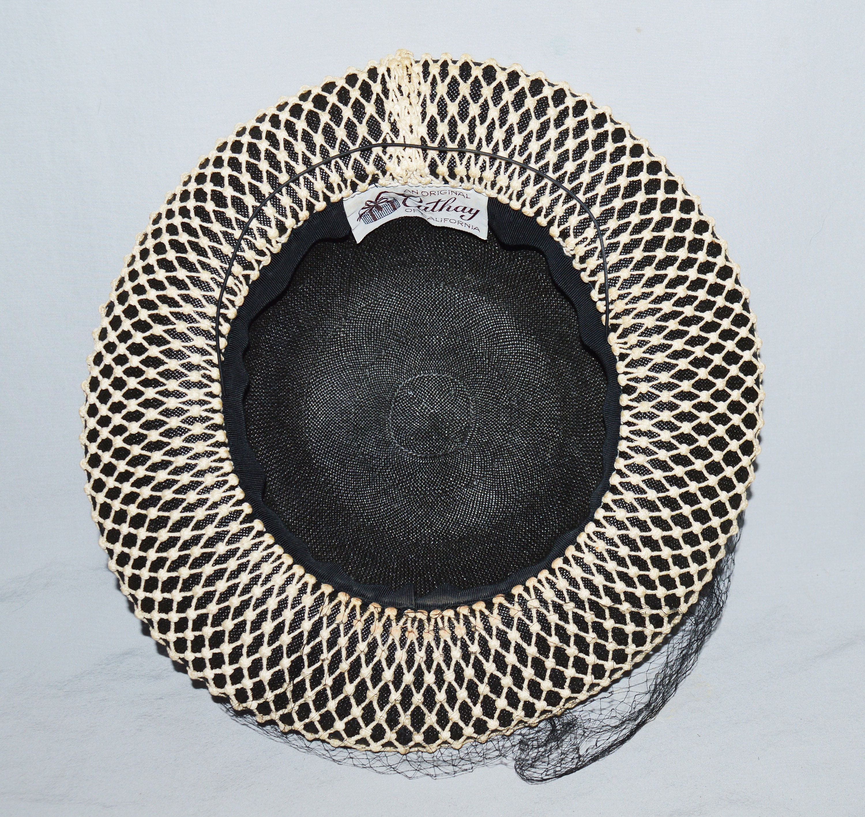 Vintage Hat - 1950s or 1960s, Cathay of California, Black  display picture 1