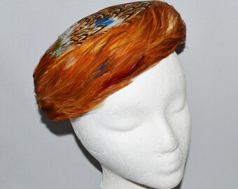 Vintage Feather Hat - Christine Original, 1960s, Pheasant  display picture 2