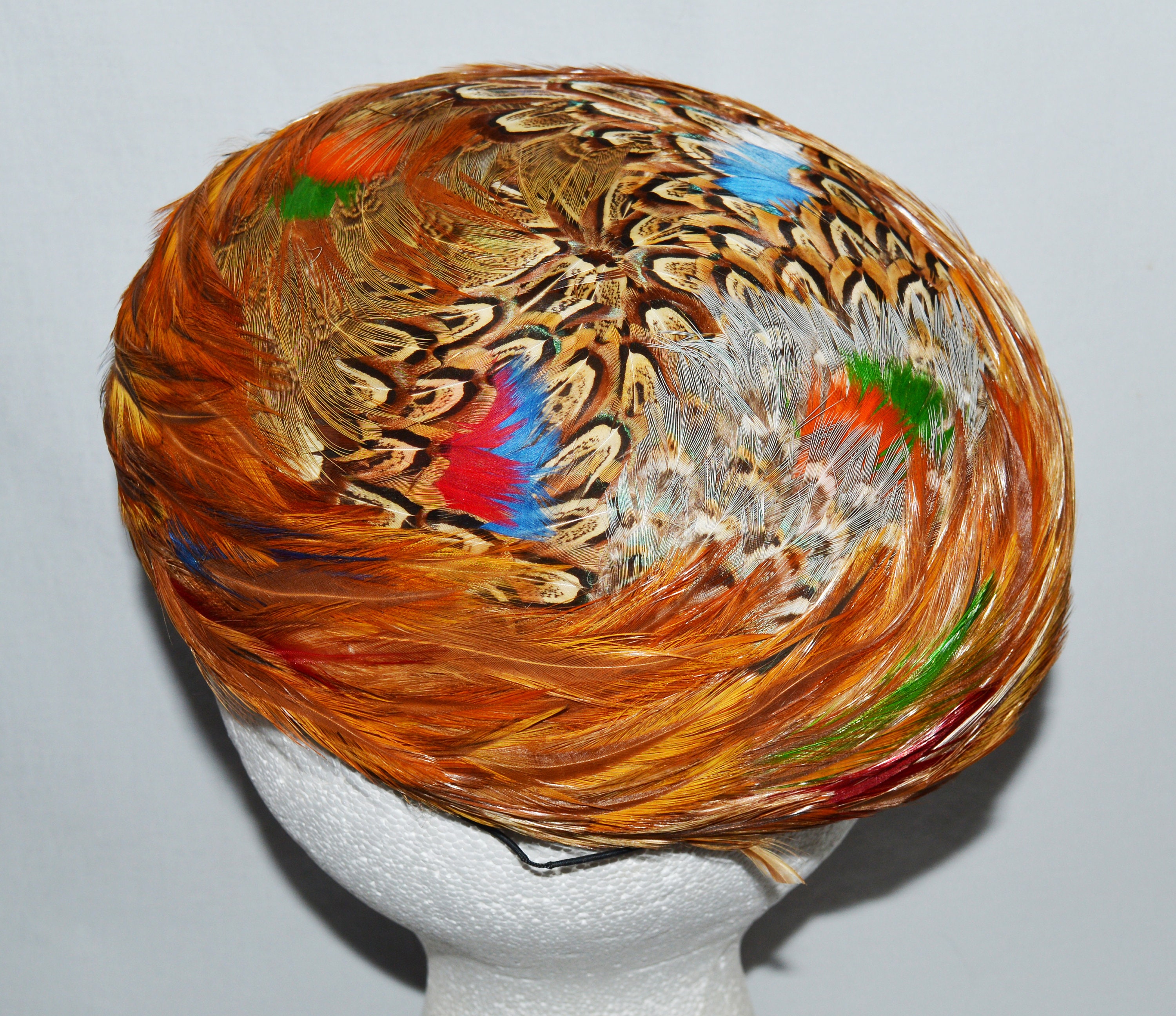 Colorful Feathered Hat Vintage Colorful Feather Seamless Pattern Baseball Cap for Men Women  main image 3