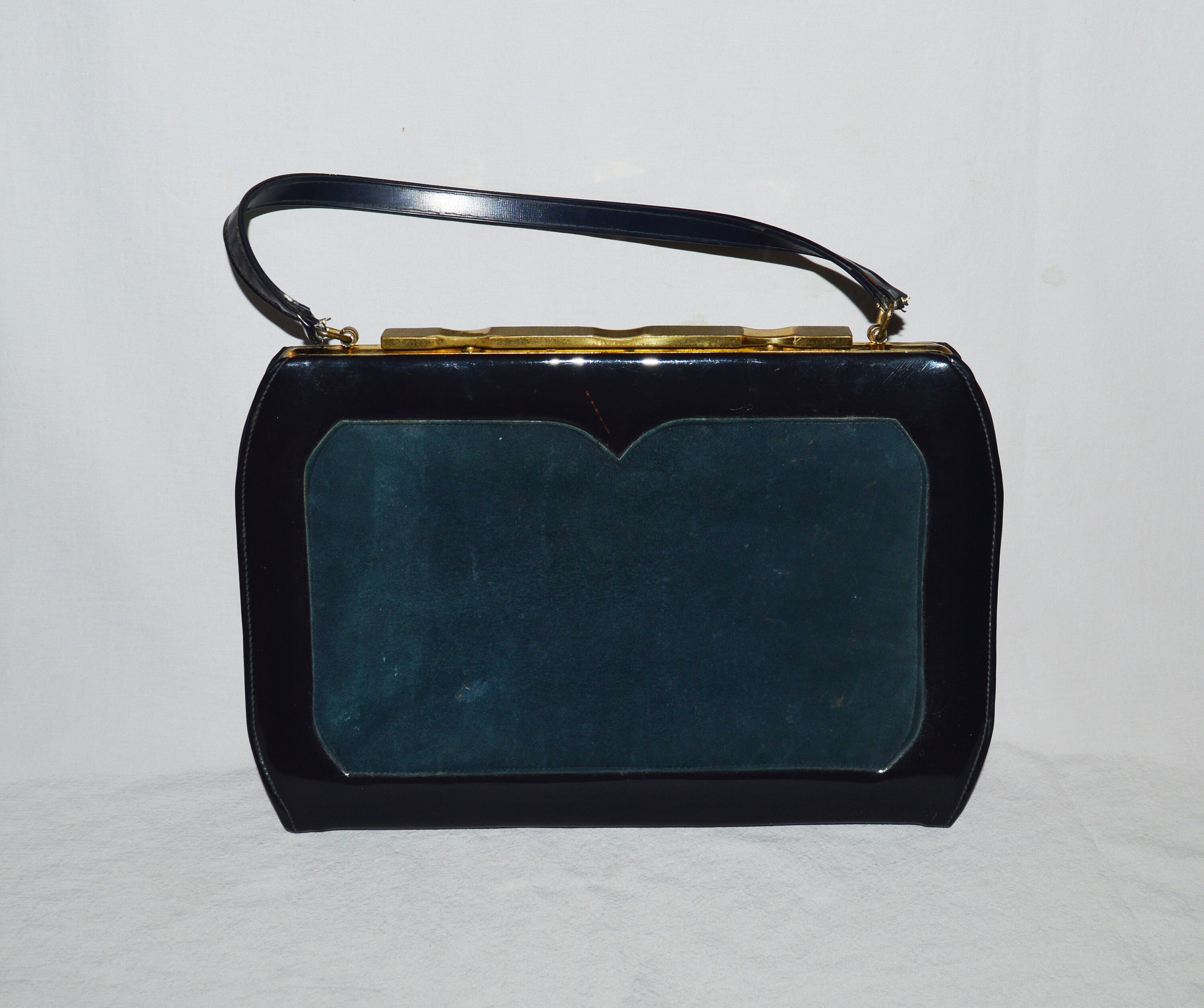 2 Sacs à Main Vintage Pochette Années 60/70 - Cuir/vinyle Noir - Occasion Bon état