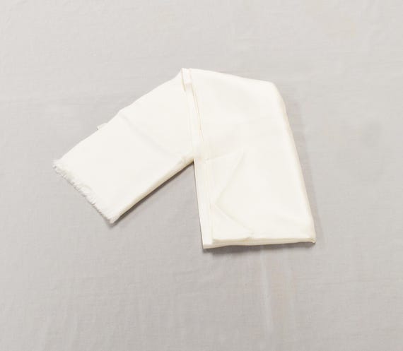 Vintage Scarf - White Silk, Woolf Brothers, 1940s, Evening Scarf