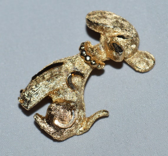 Vintage Pin Twin Set - 1950s, Poodle Brooches, Go… - image 4