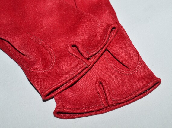 Vintage Gloves - 1960s, Hansen, Cranberry or Dark… - image 6