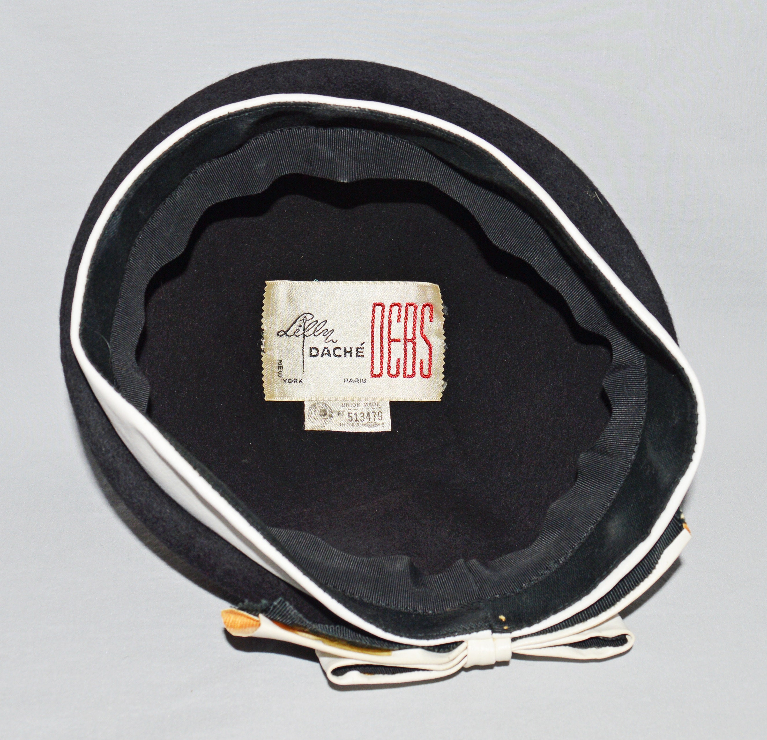 Vintage Hat - Lily Dache Debs, 1960s, Black Wool Bubble  display picture 1