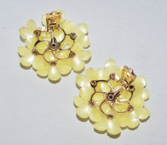 Vintage Earrings - Coro, 1940s or 1950s, Yellow C… - image 5